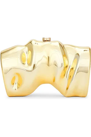 Cult Gaia Scrunch Clutch in - Metallic Gold. Size all.