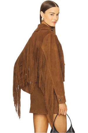 Retrofete Vonda Suede Jacket in - Brown. Size L (also in XS).