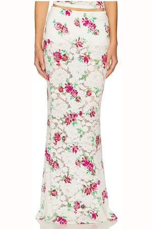 AFRM Caella Skirt in - White. Size 1X (also in 3X, L, M, S, XL, XS, XXL, XXS).
