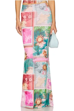AFRM Tegan Skirt in - Pink,Teal. Size 1X (also in 3X, L, M, S, XL, XS, XXL, XXS).