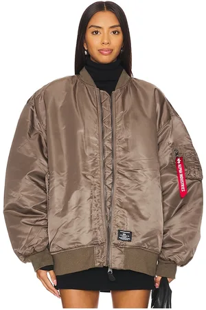 Alpha Industries Oversized Ma-1 Flight Jacket in - Brown. Size L (also in M).
