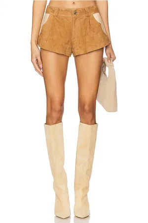 Understated Leather Combo Short in - . Size L (also in M, S).