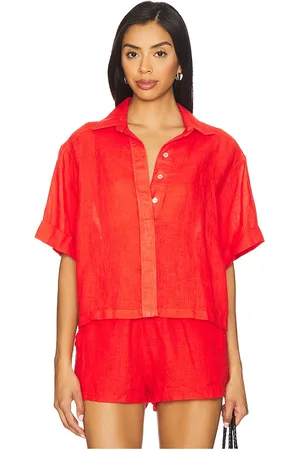 PQ Linen Top in - Red. Size M/L (also in XS/S).