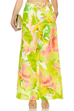 HEMANT AND NANDITA Belted Pants in - Green. Size M (also in L).