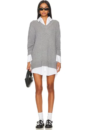 Cinq A Sept Collar Santina Dress in - Grey. Size M (also in XS).