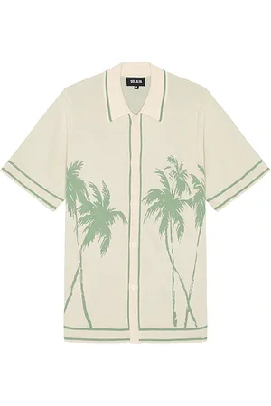SER.O.YA Julian Knit Button Down in - Beige. Size L (also in M, S, XL/1X).