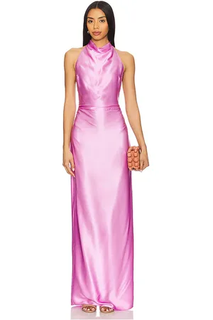 Amanda Uprichard Marcine Maxi Dress in - Pink. Size L (also in M, S, XL, XS).