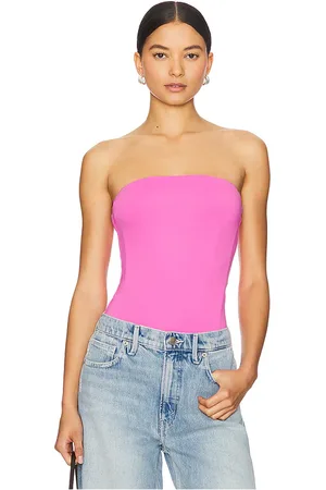 GOOD AMERICAN Scuba Corset Strapless Bodysuit in - Pink. Size L (also in M, S, XL/1X, XS, XXL/2X, XXXL/3X, XXXXL/4X).