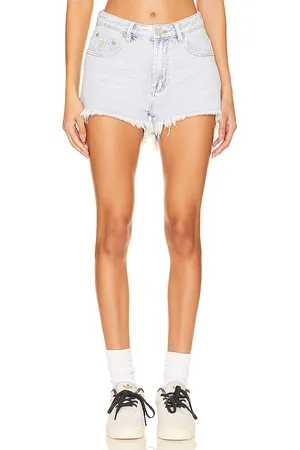 ONE TEASPOON Bonitas High Waist Denim Short in - Denim-Light. Size 24 (also in 25).