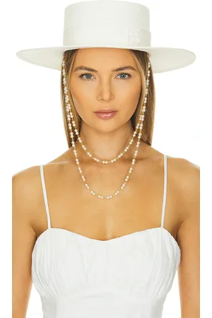 Ruslan Baginskiy Double Chain Strap Boater Hat in - . Size S (also in XS).