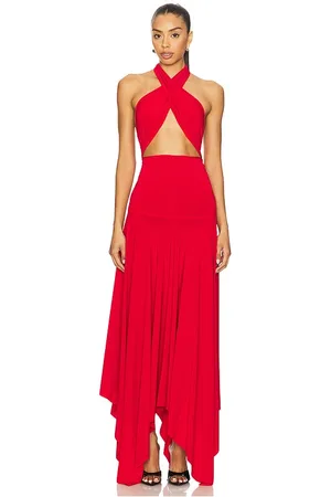 Norma Kamali Convertible Midcalf Dress in - Red. Size L (also in M, S, XL, XS).
