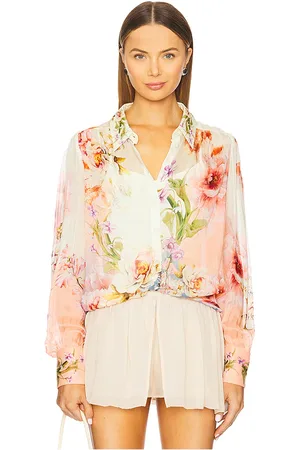 HEMANT AND NANDITA Boho Top With Cami in - Pink. Size L (also in M, S, XL, XS, XXS).