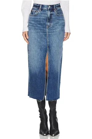 Pistola Alice Midi Skirt in - Denim-Medium. Size 31 (also in 33).