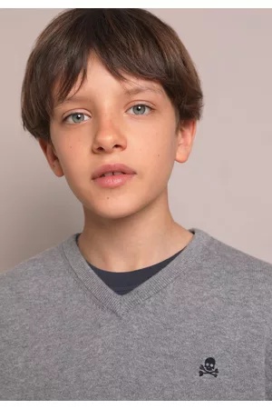 SCALPERS Menino Malhas De gola alta - Sweater Gola Em Bico Com Logótipo
