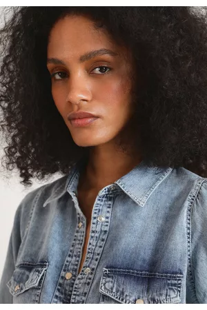 SCALPERS Mulher Camisas de Ganga - Camisa Denim Com Pormenor De Bolsos