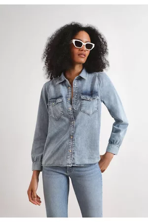 SCALPERS Mulher Camisas de Ganga - Camisa Denim Com Pormenor De Bolsos