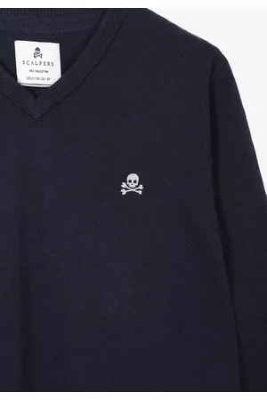 SCALPERS Menino Malhas De gola alta - Sweater Gola Em Bico Com Logótipo