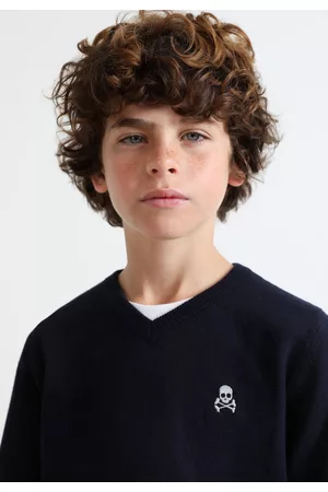 SCALPERS Menino Malhas De gola alta - Sweater Gola Em Bico Com Logótipo