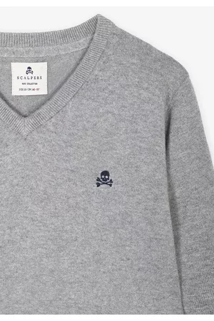 SCALPERS Menino Malhas De gola alta - Sweater Gola Em Bico Com Logótipo