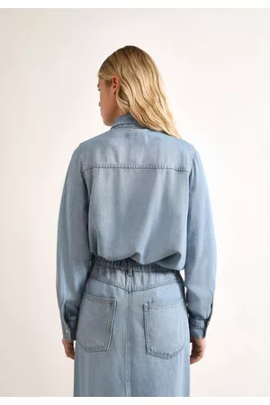 SCALPERS Mulher Camisas de Ganga - Camisa Denim Com Tachas
