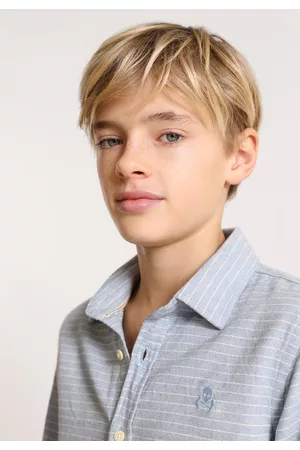 SCALPERS Menino Camisas de Ganga - Camisa Às Riscas Denim
