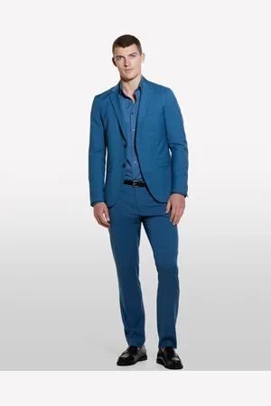 Sisley Blazer Formal Azul Slim Fit