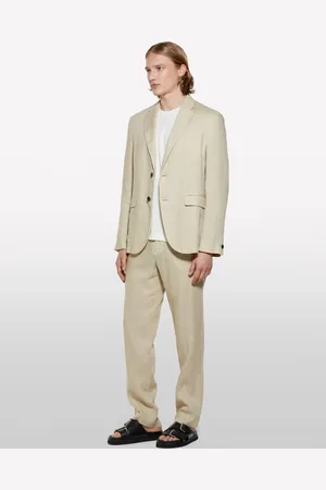 Sisley Blazer Areia Em 100% Linho