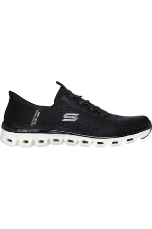 Skechers Slip-ins: Glide-Step - Prism Shoes em Preto/Dourado Rosa, Tamanho 35, Vegan, Lavável à máquina