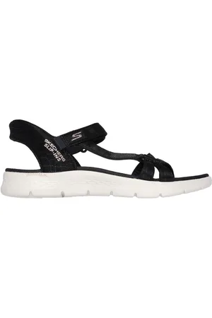 Skechers Slip-ins: GO WALK Flex Sandálias - Sssophia em Preto/Dourado Rosa, Tamanho 36, Vegan, Lavável à máquina