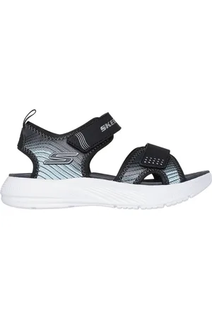 Skechers Homemino Microspec-Splash Sandálias em Preto/Prateado, Tamanho 27.5