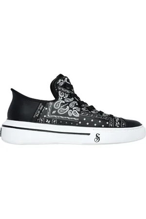 Skechers Premium Leather Slip-ins Snoop One - Double G Shoes em Preto/Branco, Tamanho 37