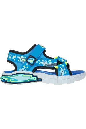 Skechers Homemino Mega-Splash 4K Sandálias em Preto/Lima, Tamanho 27.5, Lavável à máquina
