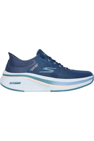 Skechers Slip-ins: GO RUN Elevate 2.0 - Banyan Shoes em Navy Blue/Verde Azulado, Tamanho 36, Lavável à máquina