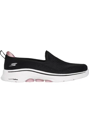 Skechers GO WALK 7 - Vina Slip-On Shoes em Preto/Rosa, Tamanho 37.5, Vegan, Lavável à máquina