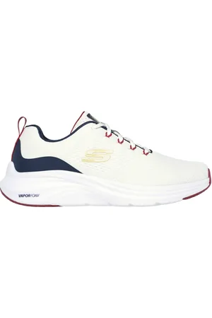 Skechers Vapor Foam Shoes em Branco/Navy Blue, Tamanho 39, Vegan