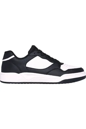 Skechers Koopa Court - Volley Low Varsity Shoes em Preto/Branco, Tamanho 44