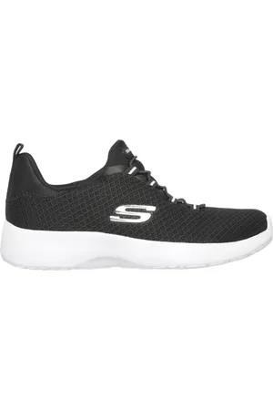Skechers Dynamight Slip-On Shoes em Preto/Branco, Tamanho 39