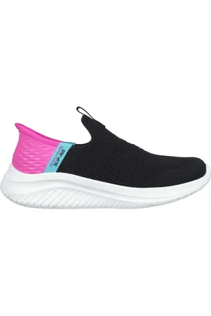 Skechers Homemina Slip-Ins: Ultra Flex 3.0 - Fresh Time Shoes em Preto/Rosa, Tamanho 29