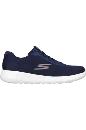 Skechers GO WALK Max - Midshore Slip-On Shoes em Navy Blue/Laranja, Tamanho 41