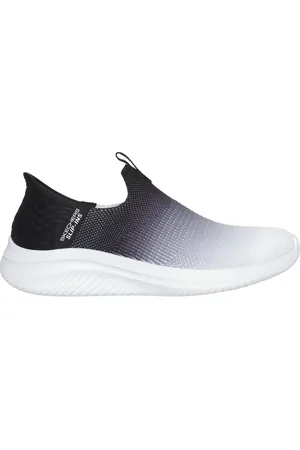 Skechers Slip-ins: Ultra Flex 3.0 - Beauty Blend Shoes em Preto/Branco, Tamanho 37, Vegan, Lavável à máquina