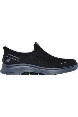 Skechers Slip-ins: GO WALK 7 - Easy On Evolution Slip-On Shoes em Preto/Carvão, Tamanho 39.5, Vegan