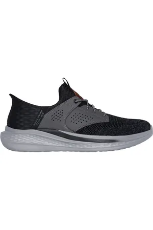 Skechers Slip-ins Relaxed Fit: Slade - Caster Shoes em Preto/Cinzento, Tamanho 39.5, Vegan