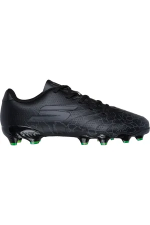 Skechers Homemino SKX_ 1.5 Jr Youth FG Shoes em Preto/Prateado, Tamanho 32