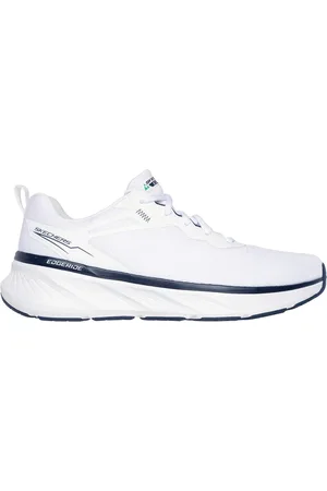 Skechers Relaxed Fit: Edgeride - Exxo Shoes em Branco/Navy Blue, Tamanho 39.5, Vegan, Lavável à máquina