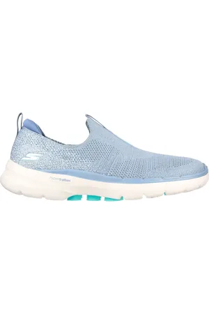 Skechers GOwalk 6 - Glimmering Slip-On Shoes em Azul/Turquesa, Tamanho 37, Vegan