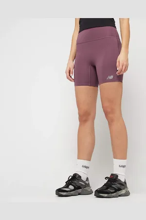 New Balance Script High Rise Short mulheres Leggings violeta tamanho L Vestuário