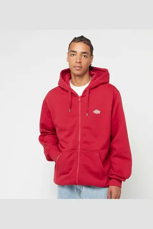Dickies Summerdale Zip Through homem Casacos com capuz e sweatshirts vermelho tamanho S Vestuário