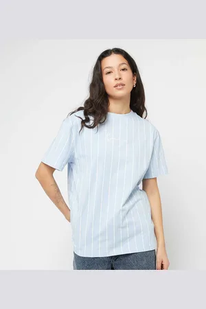 Karl Kani Small Signature Essential Pinstripe Oversized Tee mulheres T-shirts e polos azul tamanho L Vestuário