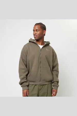 Karl Kani Small Signature Essential OS Ziphoodie homem Casacos com capuz e sweatshirts castanho tamanho L Vestuário