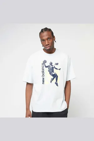 New Balance Hoops Graphic Vintage T-Shirt homem T-shirts e polos azul tamanho L Vestuário